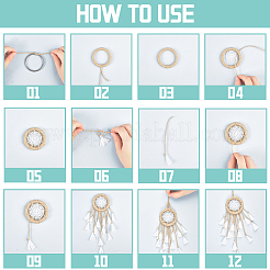 Наборы для самостоятельного изготовления подвесок из плетеной сетки&nbsp;DIY-GA0008-78