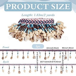 2 ярд полиэстеровой кружевной ленты с бахромой OCOR-PH0006-46