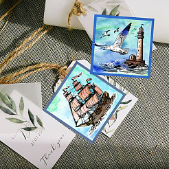 16шт 4 набора ПВХ штампов с морской тематикой DIY-GL0004-123