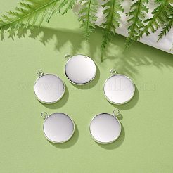 Оправы для подвесок из нержавеющей стали 304 в виде кабошонов&nbsp;LS-X-STAS-F191-14S-F