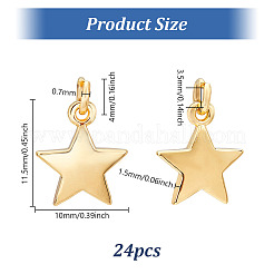 24 pièces pendentifs en laiton&nbsp;KK-GO0002-26