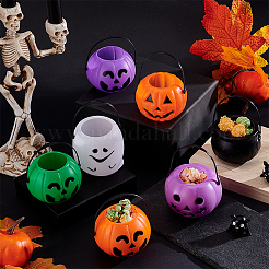 12 шт. пластиковое украшение в виде ведра для конфет на Хэллоуин&nbsp;DJEW-WH0028-008