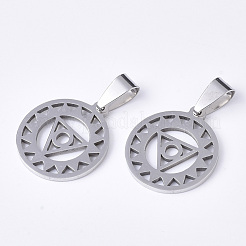 Ciondoli in acciaio inossidabile con tema chakra 201 anti-ossidazione&nbsp;STAS-N089-53P