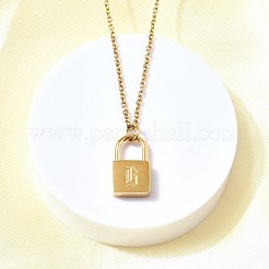 Ожерелья с подвесками из нержавеющей стали 304 Rolo NJEW-S444-01G-02