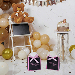 10 Stück Dankeschön-Geschenkverpackungsbox aus Papier mit Schleife&nbsp;CON-WH0112-065A