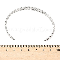 Браслеты-манжеты из нержавеющей стали 304 в виде круассана для женщин&nbsp;LS-BJEW-S171-01C-P