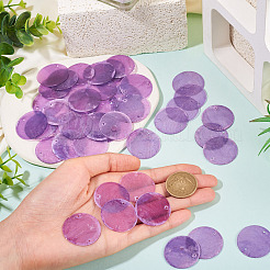 50 шт. окрашенные натуральные подвески-соединители из ракушек Capiz&nbsp;BSHE-TA0001-20A