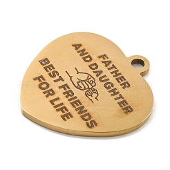 Pendentifs en acier inoxydable 201 avec placage sous vide PVD&nbsp;STAS-L079-25G-01