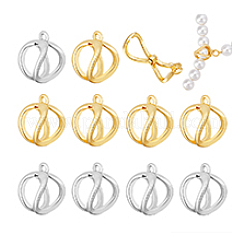 10 шт. 2-х цветные латунные трубчатые дужки&nbsp;KK-PH0014-15