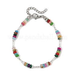 Braccialetti in rilievo di pietra mista naturale e sintetica&nbsp;BJEW-JB14429