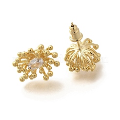 Серьги-гвоздики из циркония&nbsp;EJEW-A121-06G