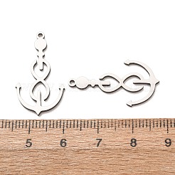 ステンレスペンダント201個  チャームアンカー  レーザー切断  切り取る  ステンレス鋼色  27x15x1mm  穴：1.4mm&nbsp;SA-Z001-05P