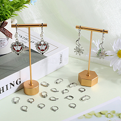 60 шт. 3 стиля фурнитуры для сережек с застежкой-молнией из нержавеющей стали 304&nbsp;STAS-SC0008-14