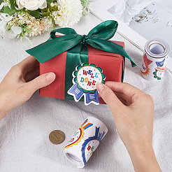 Круглые наградные бумажные самоклеящиеся наклейки&nbsp;DIY-WH20001-59