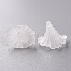 Transparent gefrostetem Acryl Blumen Perlen&nbsp;X-BSF796