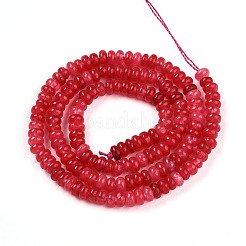 Окрашенные природные белый нефрит бисер пряди&nbsp;G-T139-57A-09