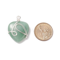 Естественный зеленый авантюрин подвески PALLOY-JF01663-02