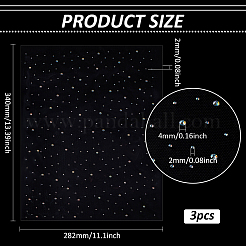 3 pieza de hoja de rhinestone con fijación por calor y brillo&nbsp;DIY-FG0007-44