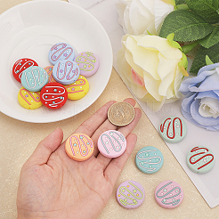 16 шт. 8-х цветные бусины из пищевого экологически чистого силикона в форме пончика SIL-CA0002-64