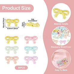 30 шт. непрозрачные акриловые бусины с УФ-покрытием OACR-TA0003-68