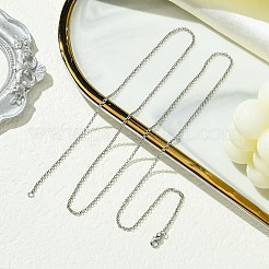 2 мм стойка покрытие латунь цепочка Роло ожерелья для женщин мужчин MAK-L044-15P