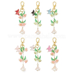 Decorazioni con pendenti di fiori in acrilico&nbsp;HJEW-JM04196