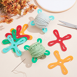 8 шт. 4-х цветные акриловые доски для намотки ниток FIND-OC0003-21