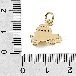 Latón micro pavimenta claro cubic zirconia encantos&nbsp;CU-CBAEEA8-30G