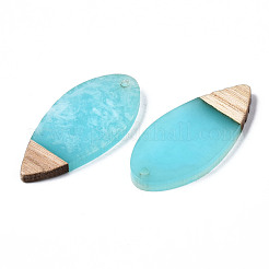 Подвески из прозрачной смолы и ореха RESI-T035-27-A02