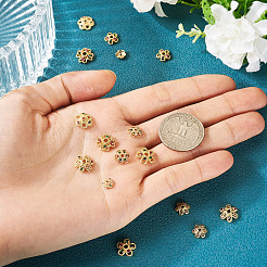 16 шт. 8 стильных латунных колпачка с микропаве из кубического циркония&nbsp;ZIRC-TA0001-23G