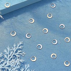 100個 2色 304ステンレススチール リンキングリング  ゴールデン·ステンレス鋼色  10x1mm  50個/カラー&nbsp;STAS-UN0035-44