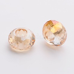 98 граненый гальваническим стеклянные европейские шарики X-GPDL-F003-M