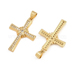 Pendentifs avec zircon cubiques à micro-pavés en laiton&nbsp;CU-CBADC6C-11G-04