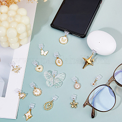 14 шт. 14 стиля пластиковых мобильных пылезащитных заглушек&nbsp;HJEW-FH00180