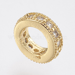 Латунные микро проложить Цирконий Европейский бисером&nbsp;LS-ZIRC-F083-094G-RS