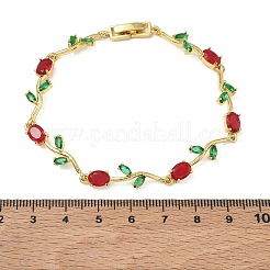 Armbänder aus Messing und Glas mit Blumengliedern&nbsp;KK-CBA7DFA-01G-09