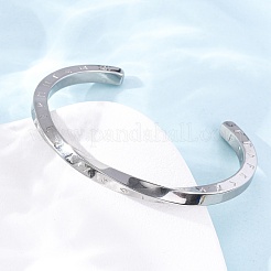 Браслеты-манжеты из нержавеющей стали 304 для мужчин и женщин BJEW-D361-04P