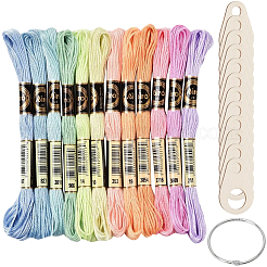 12 моток двухслойной полиэфирной нити для вышивания&nbsp;OCOR-CY0002-75