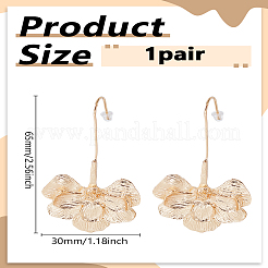 1 пара сережек-цветков для женщин&nbsp;EJEW-LP0013-11