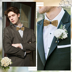 1шт полиэстер со стразами галстуки-бабочки для жениха&nbsp;AJEW-SP0003-32B