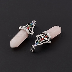 Натуральный розовый кварц большие остроконечные подвески&nbsp;G-I342-01P-10