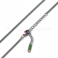 Ионное покрытие (ip) 304 нержавеющая сталь панцирное ожерелье цепочка для мужчин и женщин NJEW-K245-015E