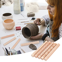 5 шт. Деревянная скалка 5-х видов DIY-GF0004-95