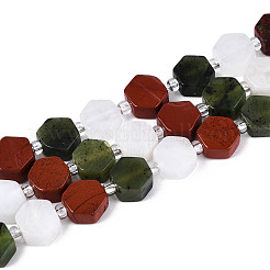 Нити бусин из натурального канадского нефрита G-T144-17A-01