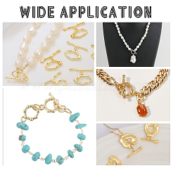 12 комплект двухцветных латунных застежек-тоглов KK-AR0003-11