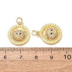 Messing Micro Pave schwarz Zirkonia Anhänger&nbsp;CU-E003-18G-28