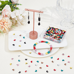 350 шт. 7-цветные синтетические немагнитные гематитовые бусины&nbsp;G-SC0003-64