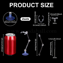 Пластиковые держатели для собранных фигурок с присоской&nbsp;ODIS-WH0038-234