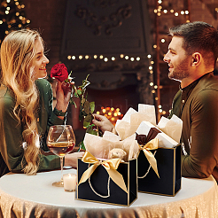 20 Stück Geschenktüten aus Papier in 3 verschiedenen Ausführungen mit goldfarbenem Polyesterband&nbsp;ABAG-WA0001-36B