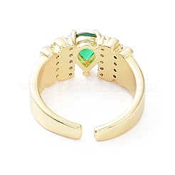 Открытое кольцо-манжета каплевидного циркония RJEW-G287-03G-01